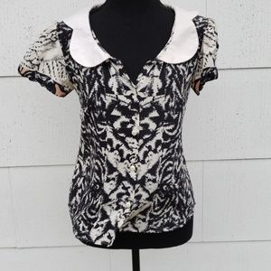 Alice Roi silk blouse with tiger in the back